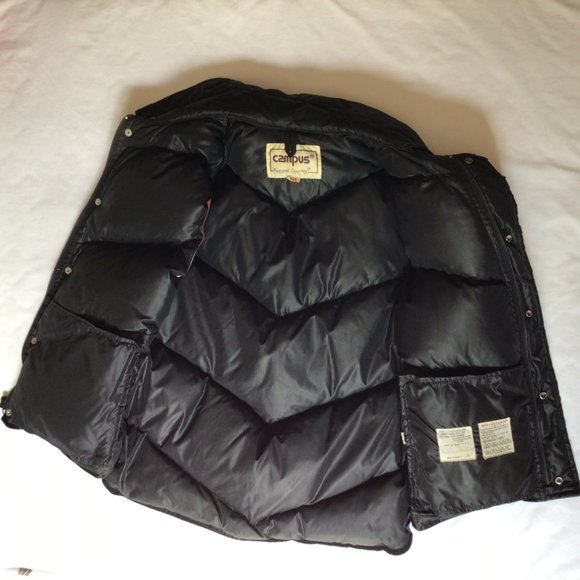 Campus - Vintage Down Filled Vest Jacket Rust, Light Gray & Blue - Picture 9 of 11